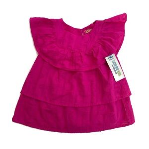 Genuine Kids from OshKosh Pink Tiered Ruffle Blouse 4T NWT